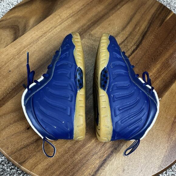 Size 9C Nike Little Posite Pro Blue Void University Red USA 843769-405 TD Shoes - Picture 7 of 9